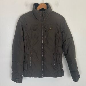 Obermeyer Women's  Puff Packable Sky Winter Jacket Size 10 Color Brown Mock Neck